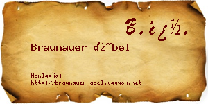 Braunauer Ábel névjegykártya